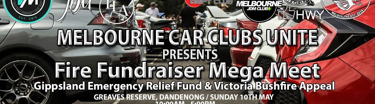 Melbourne Car Clubs Unite - Fire Fundraiser Car Show (Vic) Cover Image
