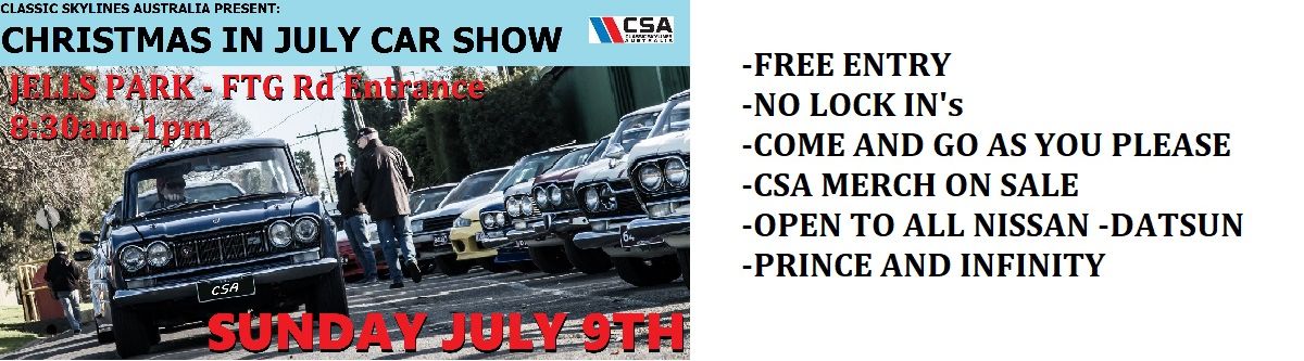 Christmas In July Car Show 2023 - For all Prince-Datsun-Nissan-Infinity Cover Image